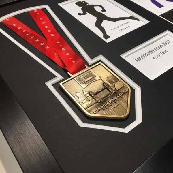 London Marathon 2019/18/17 Display Frame Medal / Running Number / Text