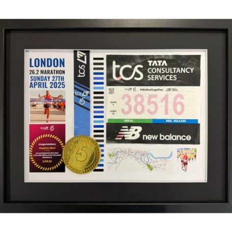 London Marathon 2025 Display Frame with Black Mount
